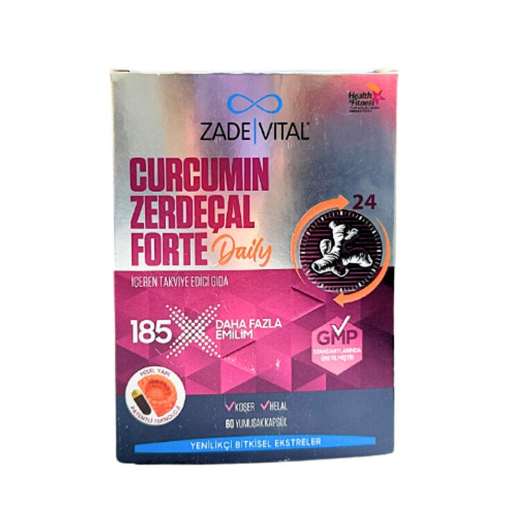 Zade Vital Curcumin Zedaçal Forte Daily 60 Yumuşak Kapsül - Zade Vital