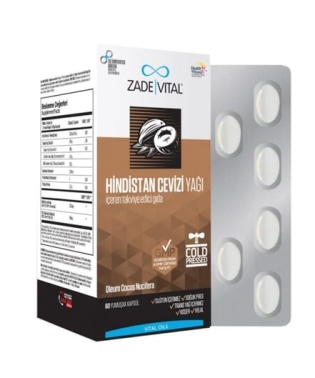Zade Vital Hindistan Cevizi Yağı 1000 Mg 60 Blister Kapsül - Zade Vital