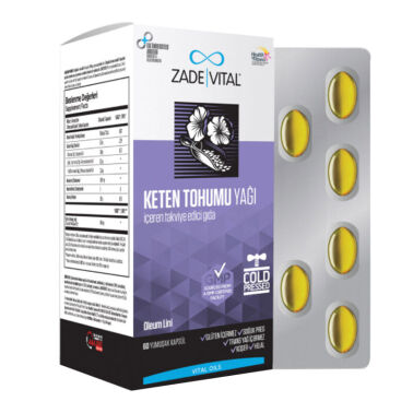 Zade Vital Keten Tohumu Yağı Blister 60 Bitkisel Kapsül - Zade Vital