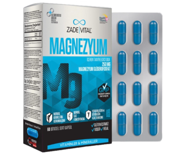 Zade Vital Magnesium 250mg 60 Kapsül - Zade Vital