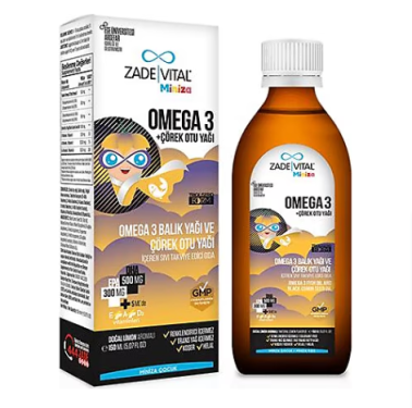 Zade Vital Miniza Omega 3 ve Çörek Otu Yağı 150 ml - Zade Vital