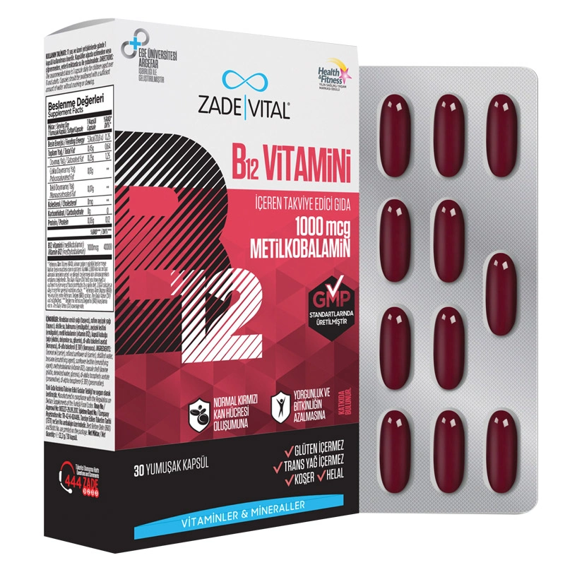 Zade Vital B12 Vitamini 1000 mcg 30 Kapsül - Zade Vital